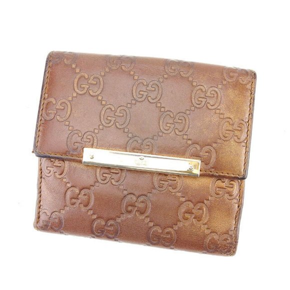 Authentic Gucci Wallet Purse Guccissima Bronze Gold Woman - Picture 1 of 6